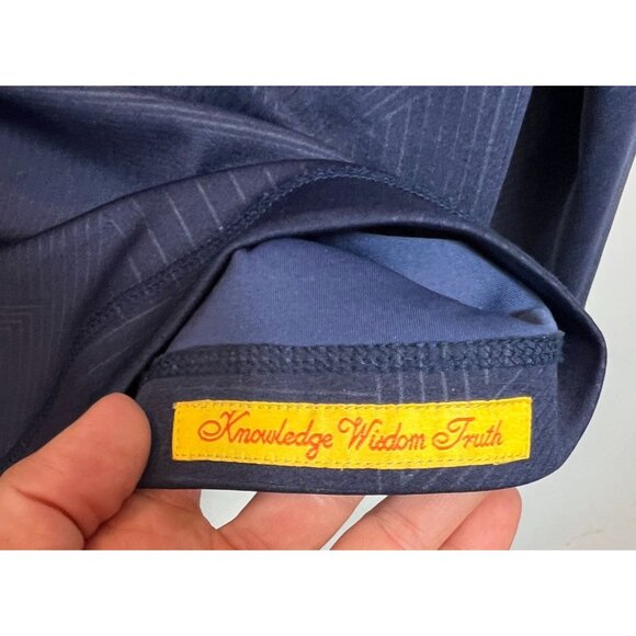 Robert Graham Navy Quarter-Zip Pullover Geometric Pattern Zipper Pocket Large - Picture 11 of 12